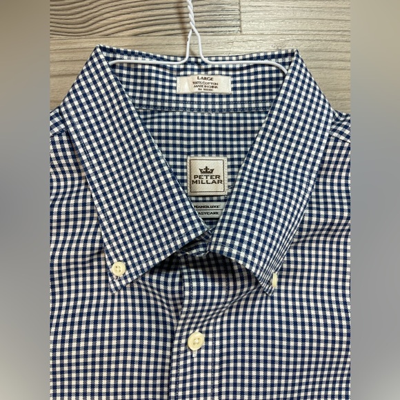 Peter Millar Men’s Designer Long Sleeve Plaid Button Down Shirt RN100308 Size L - Picture 4 of 8